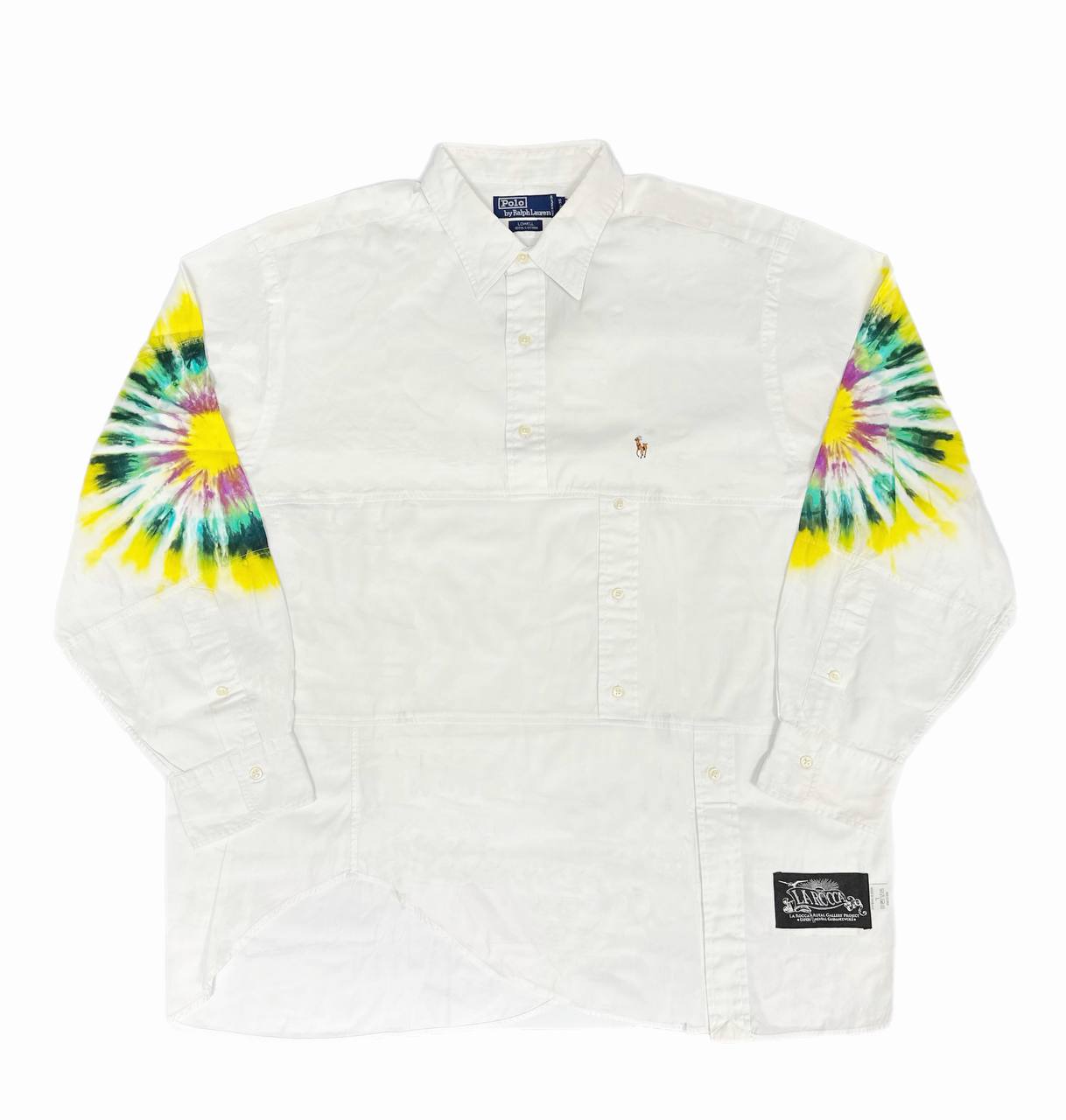 White Patchwork Sleeve Tie Dye Large