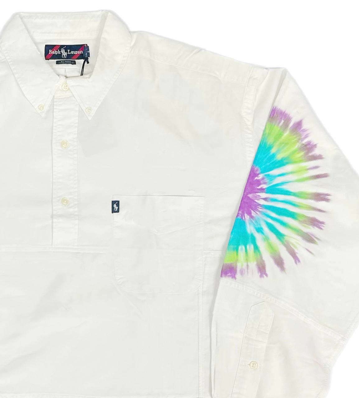 White Patchwork Sleeve Tie Dye Extra Large